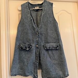 Denim Oversized Vest Dress